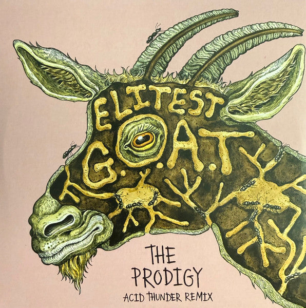 Sleaford Mods Ft. Aldous Harding : Elitest G.O.A.T The Prodigy Acid Thunder Remix (7", Single, Ltd, Gol)