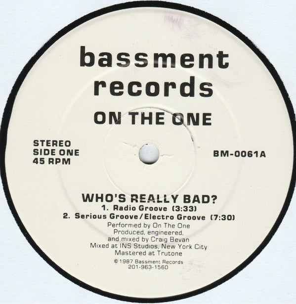 On The One : Who's Really Bad? (12")