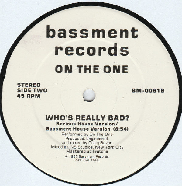 On The One : Who's Really Bad? (12")