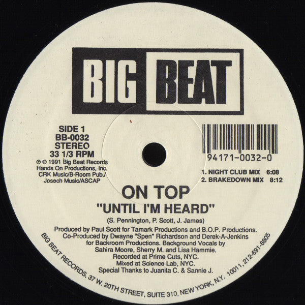 On Top : Until I'm Heard (12")