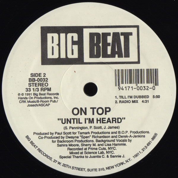 On Top : Until I'm Heard (12")