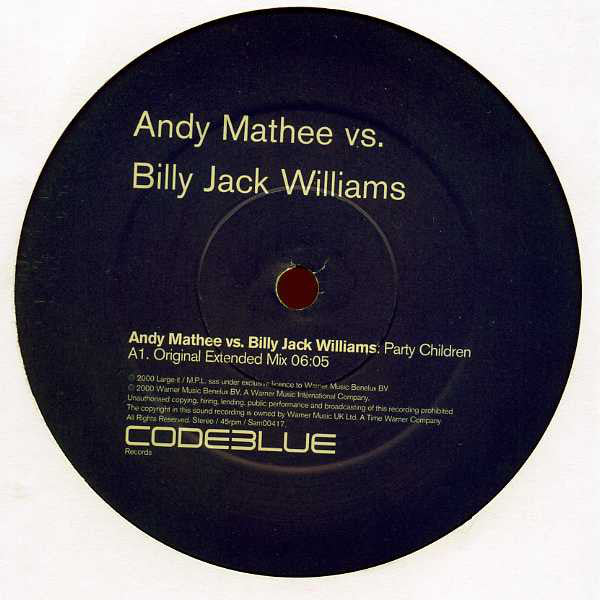 Andy Mathee vs. Billy Jack Williams* : Party Children (2x12", Promo)