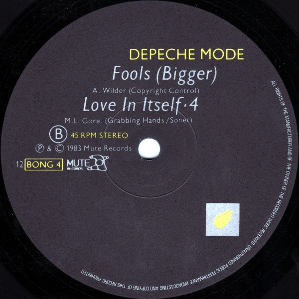 Depeche Mode : Love In Itself • 3 (12", Single, MVS)