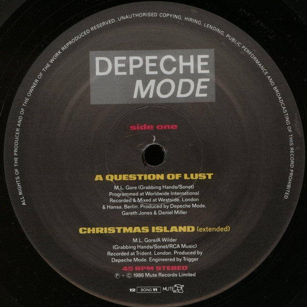 Depeche Mode : A Question Of Lust (12", Single, Mus)