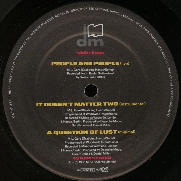 Depeche Mode : A Question Of Lust (12", Single, Mus)