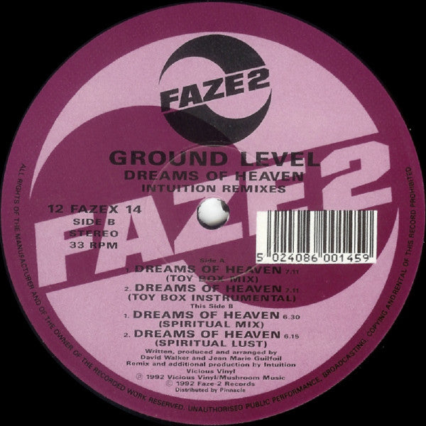 Ground Level : Dreams Of Heaven (Intuition Remixes) (12")