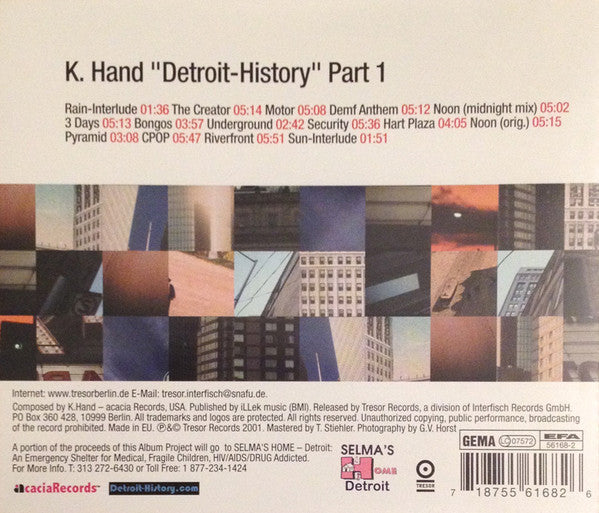 Kelli Hand : Detroit-History Part 1 (CD, Album)