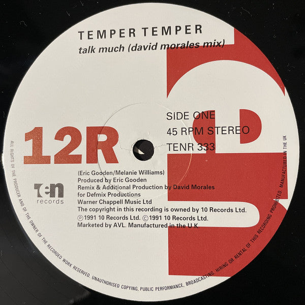 Temper Temper : Talk Much (David Morales Mix) (12")