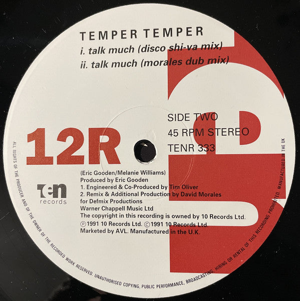 Temper Temper : Talk Much (David Morales Mix) (12")