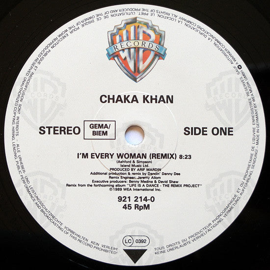 Chaka Khan : I'm Every Woman (Remix) (12")