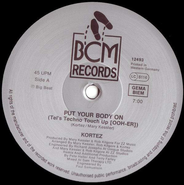 Kortez : Put Your Body On (12")