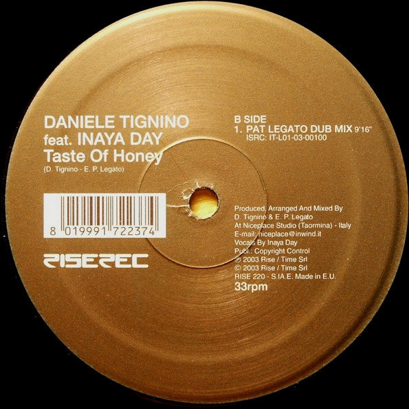 Daniele Tignino : Taste Of Honey (12")