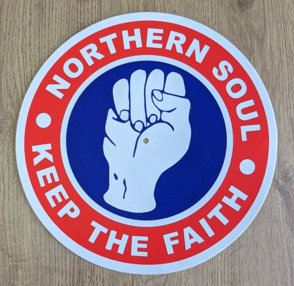 Northern Soul - Red White and Blue - Keep the Faith Slipmat - 7 & 12 inch LP Vinyl DJ Pro Turntable Slip Mat Record Player