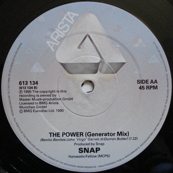 Snap! Introducing Turbo B. : The Power (Remix) (12", Maxi, Dam)