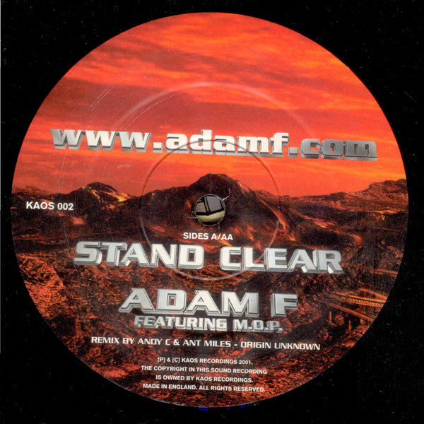 Adam F Featuring M.O.P. : Stand Clear (Remix By Andy C & Ant Miles - Origin Unknown) (12", Single)