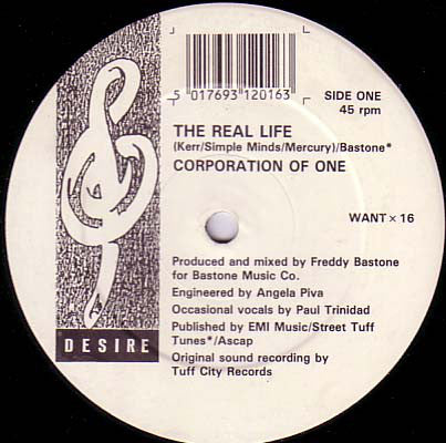 Corporation Of One : The Real Life (12")