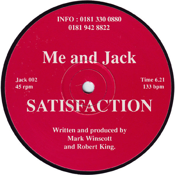 Me And Jack : This Way Up / Satisfaction (12")