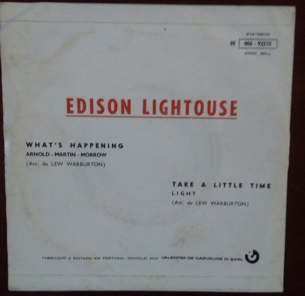 Edison Lighthouse : What's Happening (7", Single, Mono)