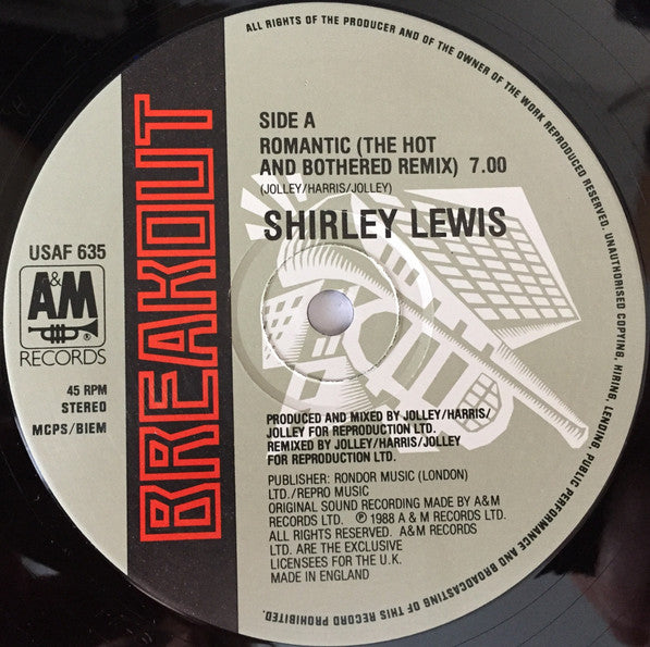 Shirley Lewis : You Used To Be Romantic (The Hot & Bothered Remix) (12")