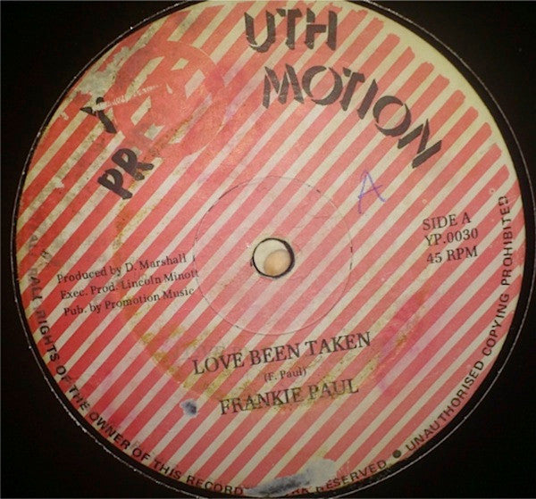 Frankie Paul / Stevie Wonder (2) : Love Been Taken / Someone Somewhere (12")
