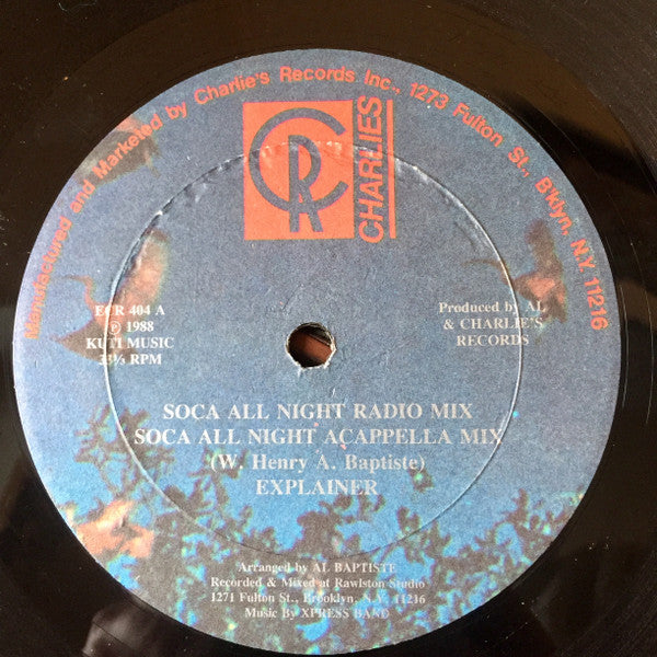 Explainer : Soca All Night (12")