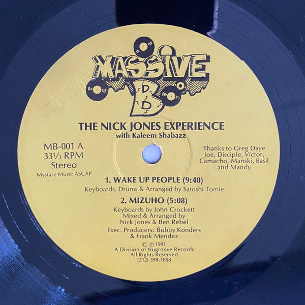 Nick Jones Experience With Kalim Shabazz : Wake Up People / Get Down (12")