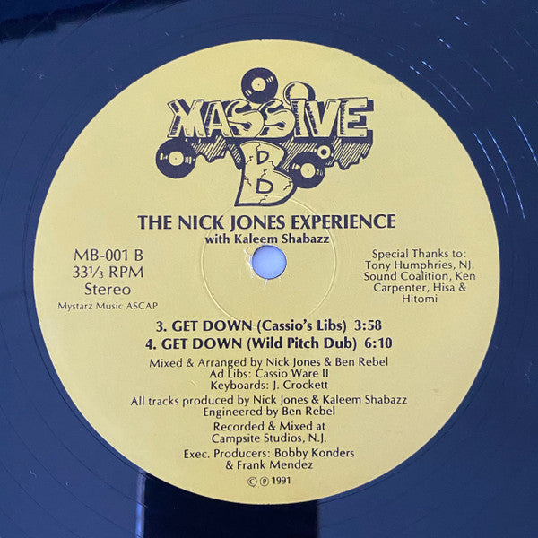 Nick Jones Experience With Kalim Shabazz : Wake Up People / Get Down (12")