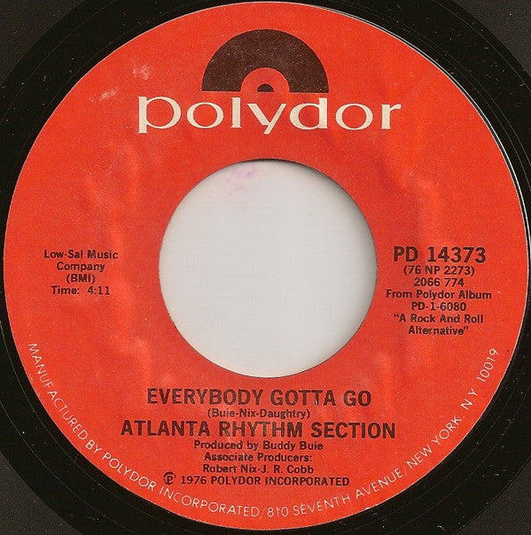 Atlanta Rhythm Section : So In To You (7", Single, Styrene, PRC)