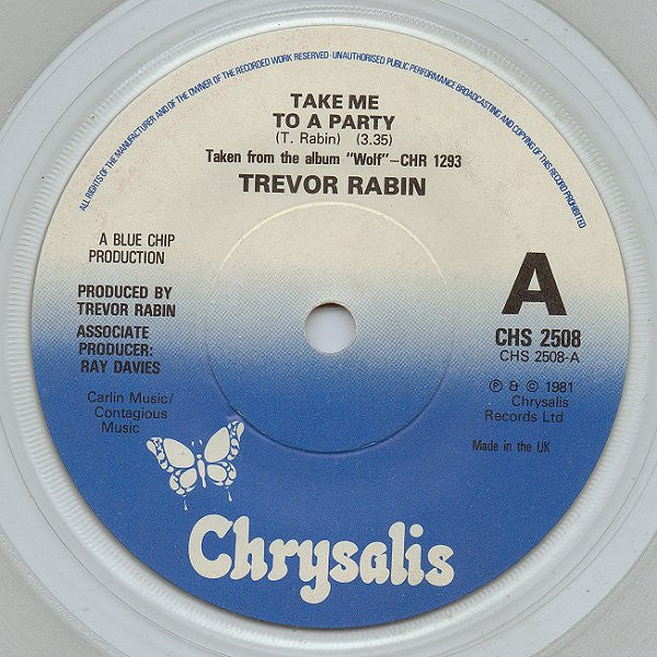 Trevor Rabin : Take Me To A Party (7", Single, Tra)