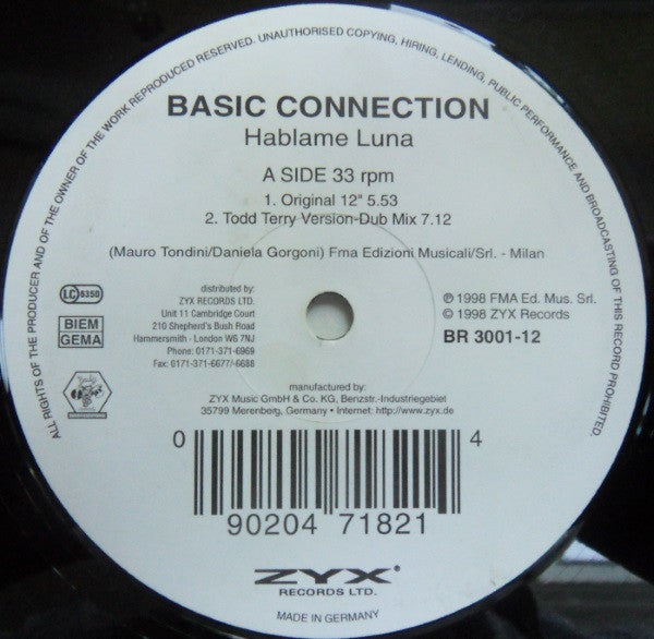 Basic Connection : Hablame Luna (12")