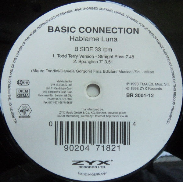 Basic Connection : Hablame Luna (12")