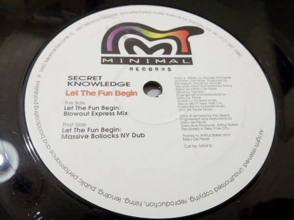 Secret Knowledge : Let The Fun Begin (12")