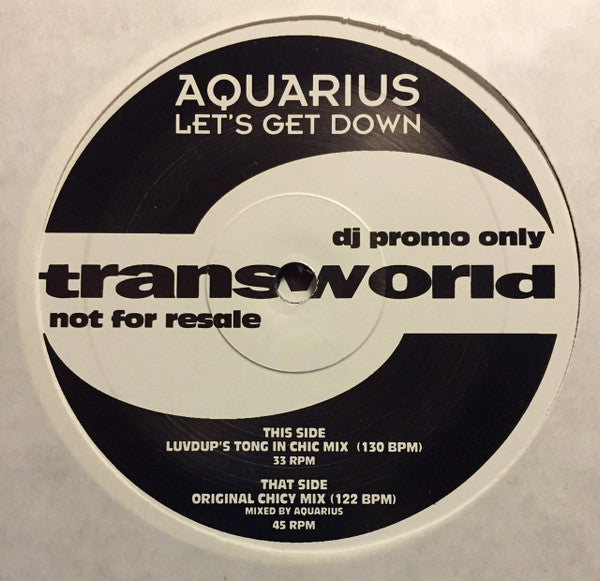 Aquarius (2) : Let's Get Down (2x12", Promo)