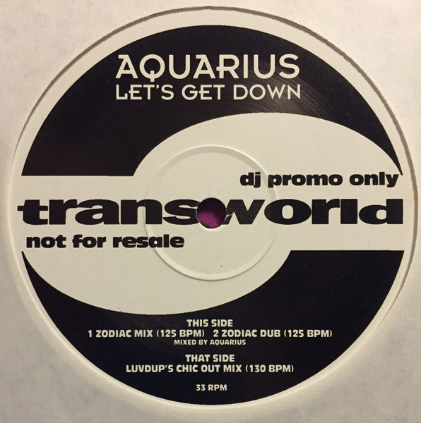 Aquarius (2) : Let's Get Down (2x12", Promo)