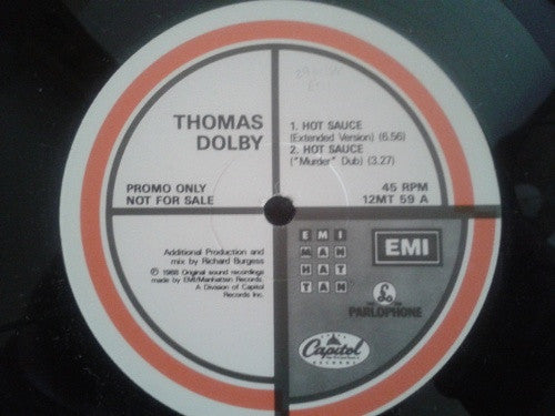 Thomas Dolby : Hot Sauce  (12", Promo)