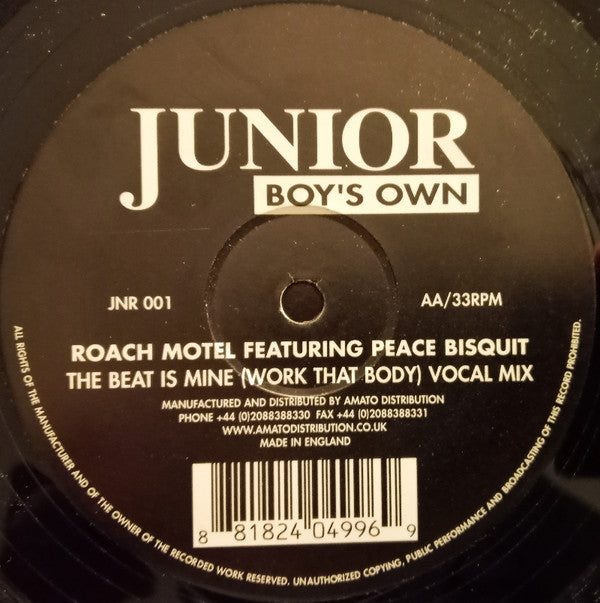 Roach Motel Featuring Peace Bisquit : The Beat Is Mine (Work That Body) (12")