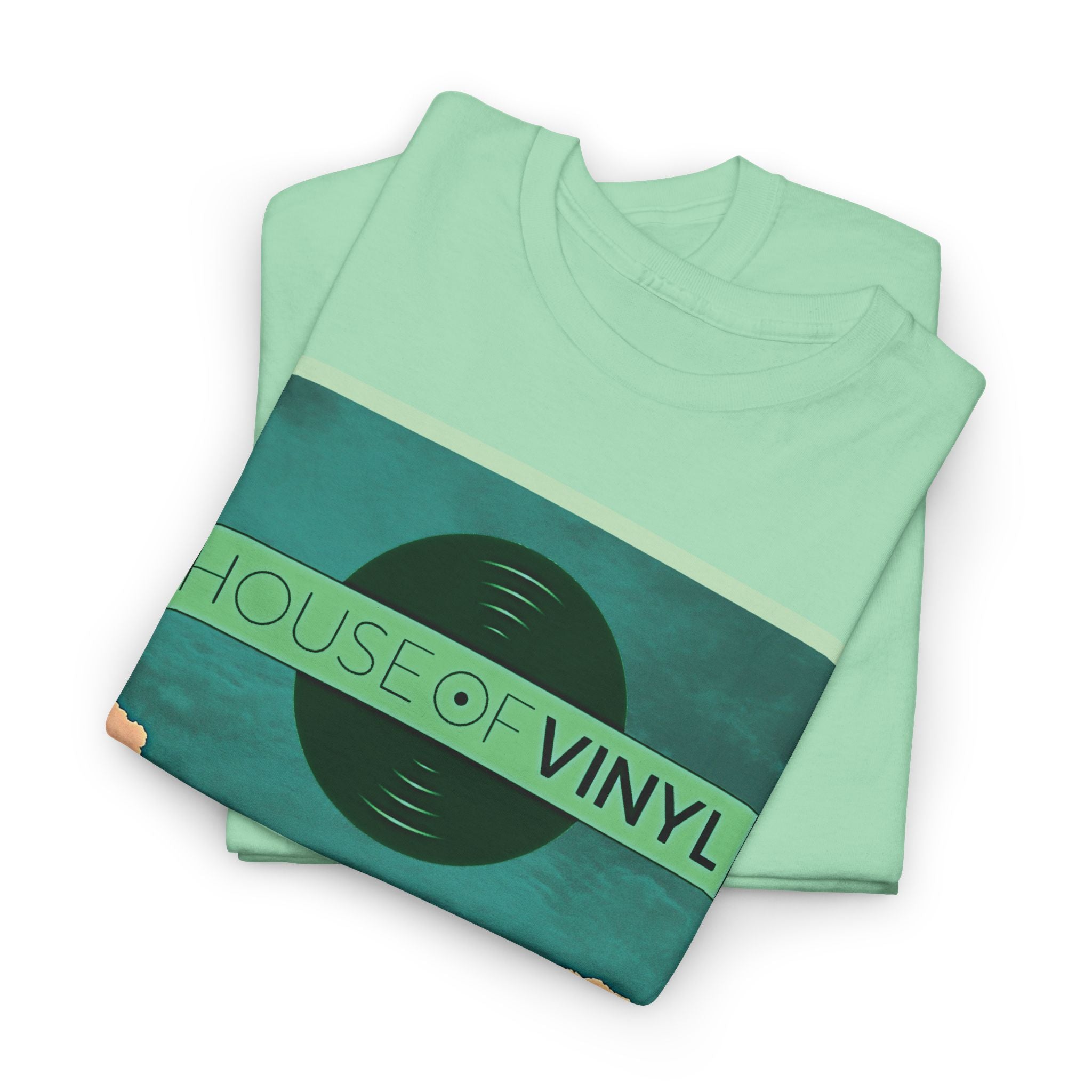 New WORLD House of Vinyl London - Classic Unisex Heavy Cotton Tee - All the Greens