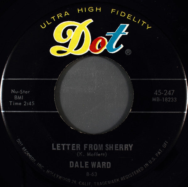 Dale Ward : One Last Kiss Cherie / Letter From Sherry (7")
