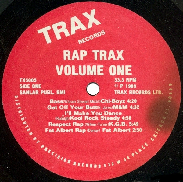 Various : Rap Trax - Volume One (LP, Comp)