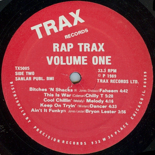 Various : Rap Trax - Volume One (LP, Comp)