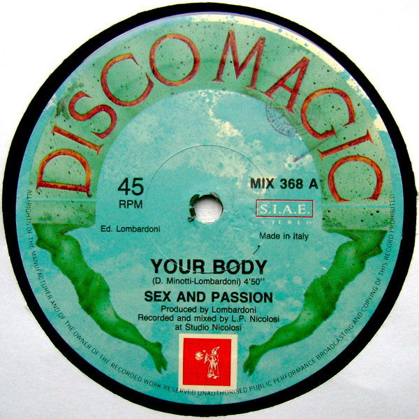 Sex And Passion : Your Body (12", Single)