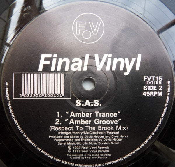 S.A.S.* : Amber Groove (12")