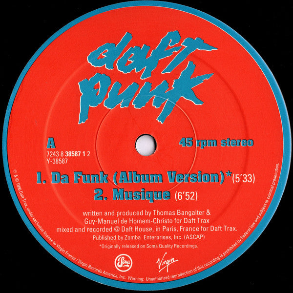 Daft Punk : Da Funk (12")