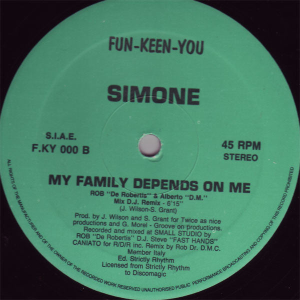 Simone : My Family Depends On Me (12")