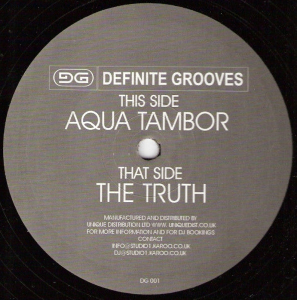 Definite Grooves : Aqua Tambor (12")
