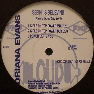 Adriana Evans : Seein' Is Believing (12", Promo)