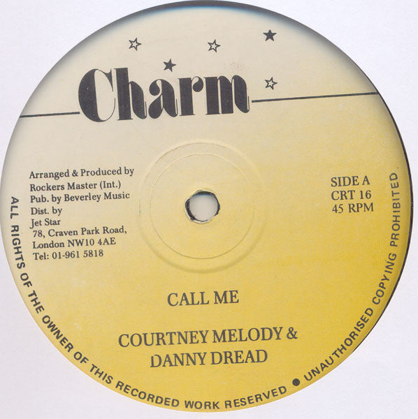 Courtney Melody & Danny Dread : Call Me / Commandment Of DJ (12")