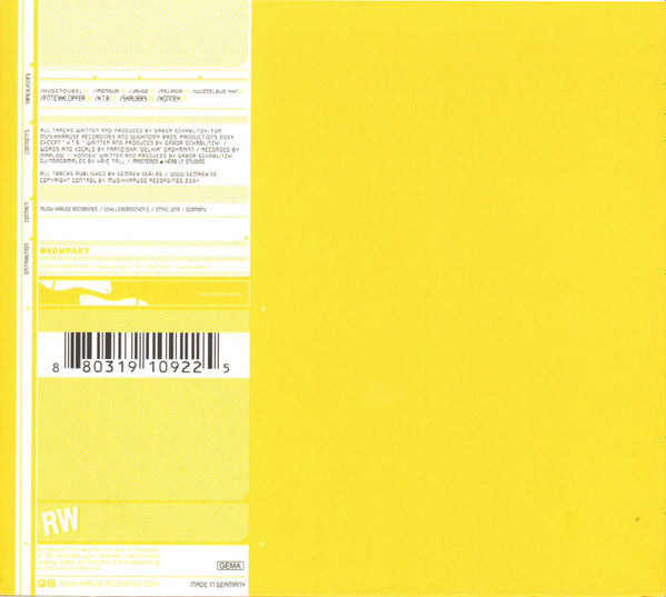 Robag Wruhme : Wuzzelbud "KK" (CD, Album)