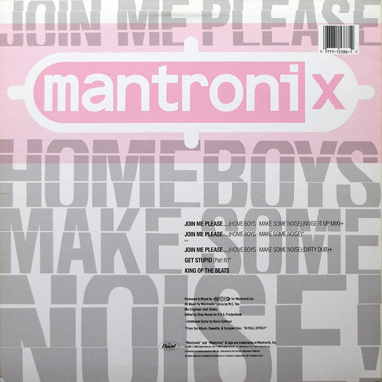 Mantronix : Join Me Please... (Home Boys - Make Some Noise) (12")