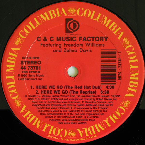 C + C Music Factory : Here We Go - The Remixes (12", Car)